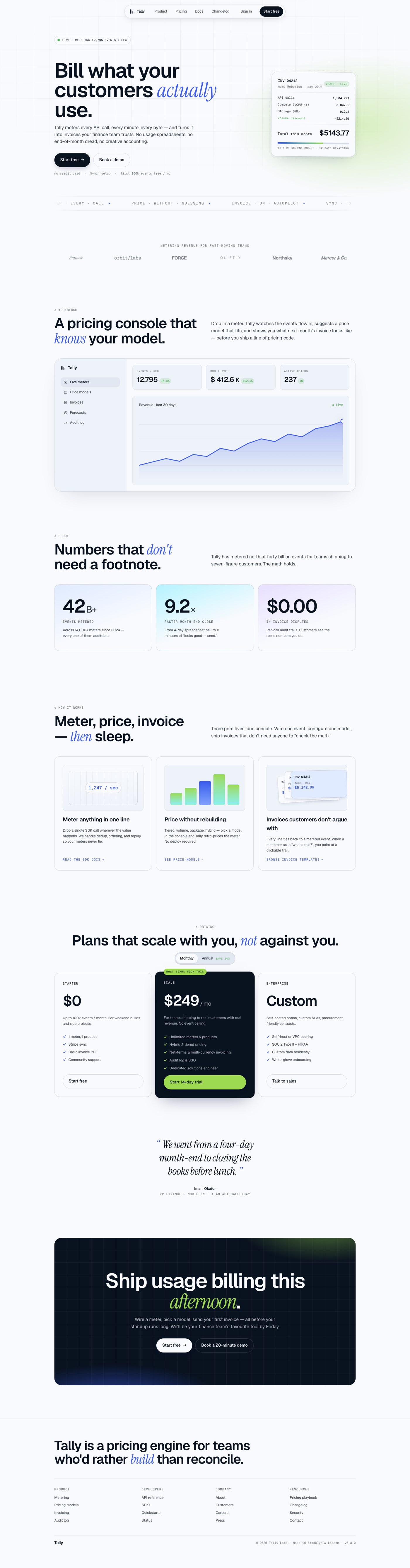Tally — sample website by Valencia Media Lab